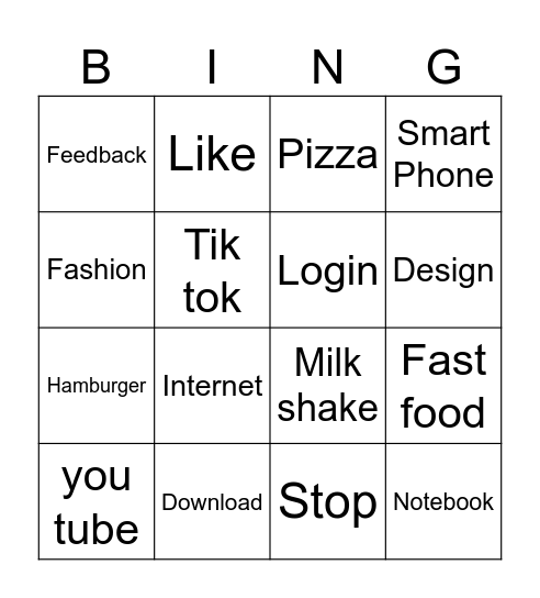 Interactive Bingo Card