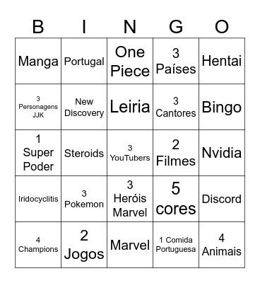 Infinite Craft Bingo Card