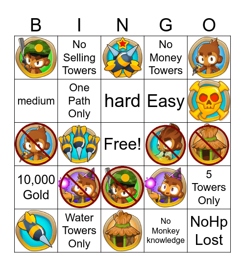 BTD6 Bingo Card