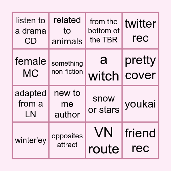 March Bingo Card