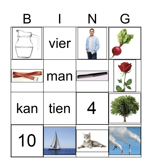 Diglin Lijst 1 Bingo Card