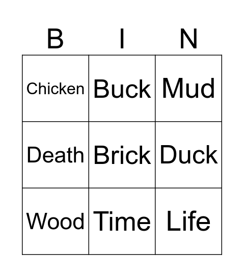 Infinite Craft Bingo Card