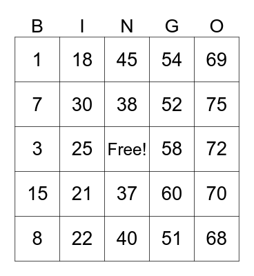 h2omelon8 Bingo Card