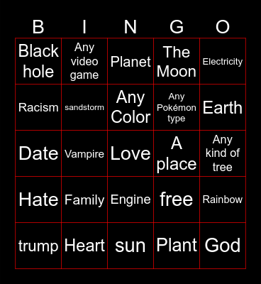 Infinite Craft Bingo Card
