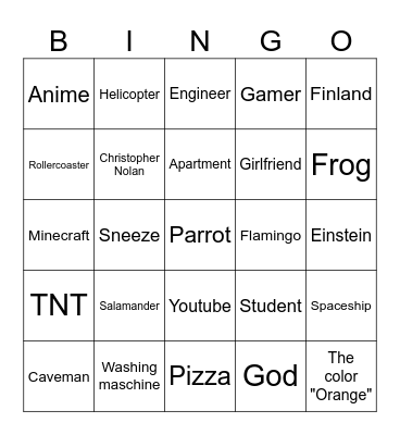 Infinite Craft Bingo Card