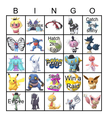 POKEMON FASHION WEEK BINGO Card