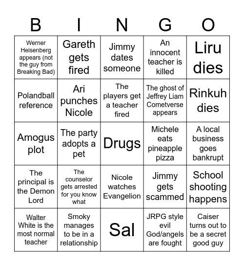 Cometverse Academy Bingo Card