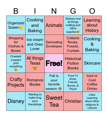 Penpal Bingo💌 Bingo Card