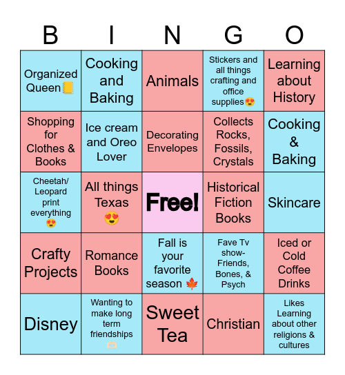 Penpal Bingo💌 Bingo Card