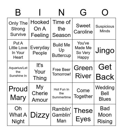 z1969 Bingo Card