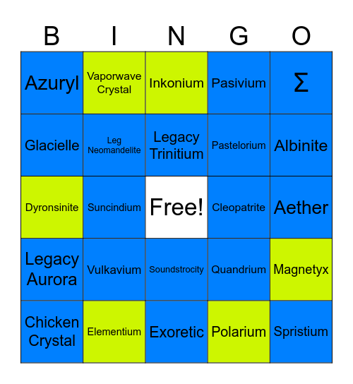 reazxz Bingo Card