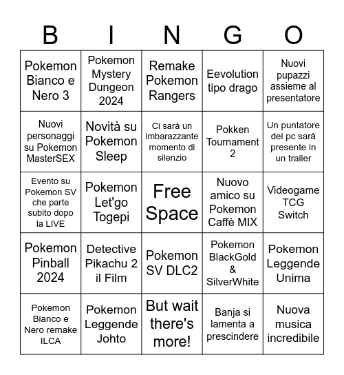 Pokemon Day LIVE BINGO Card Bingo Card