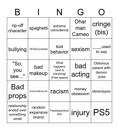 Goated Bingo D.M Bingo Card