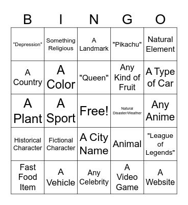 HHEHEHE Bingo Card