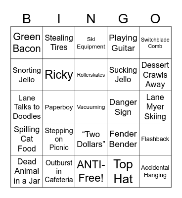 Better Off Dead - Round 1 Bingo Card