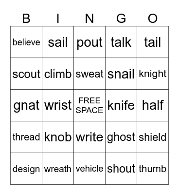 2/26 Bingo Card