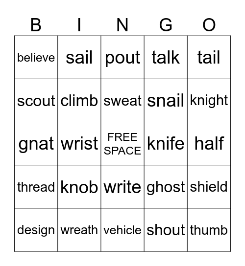 2/26 Bingo Card