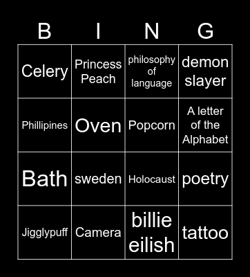 Infinite Craft Bingo Card