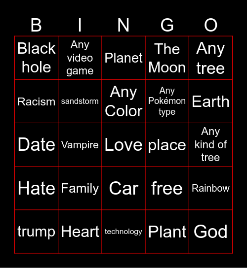 Infinite Craft Bingo Card