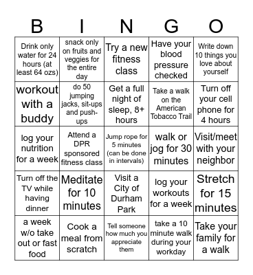 PlayMore Bingo Card