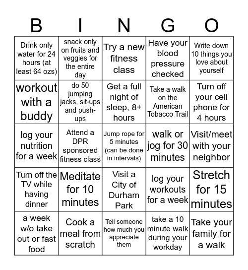 PlayMore Bingo Card