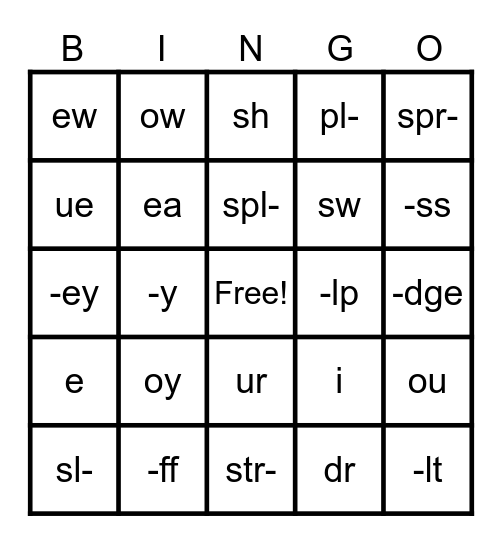 OG BINGO Card