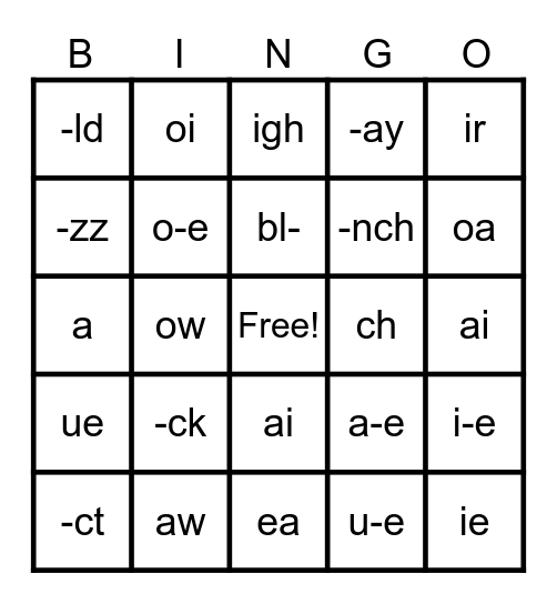 OG BINGO Card