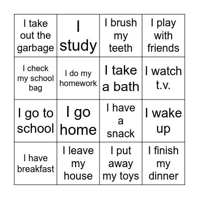 This is my day Bingo Card