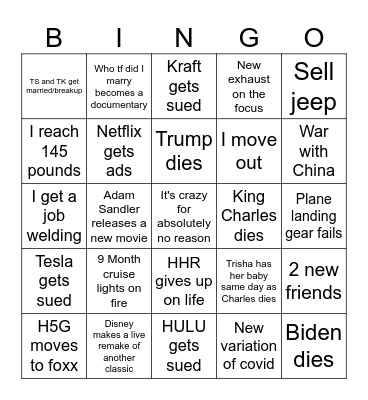 2024 Bingo Card