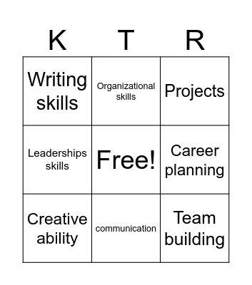 key term resume game Bingo Card