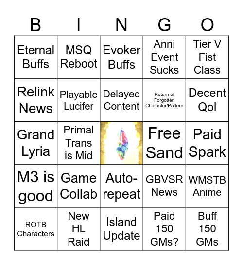 GBF 2024 Anniversary Bingo Card