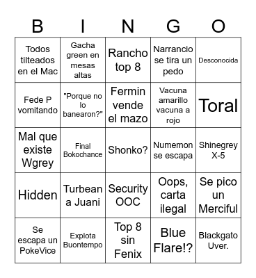 OPEN BT15 Bingo Card