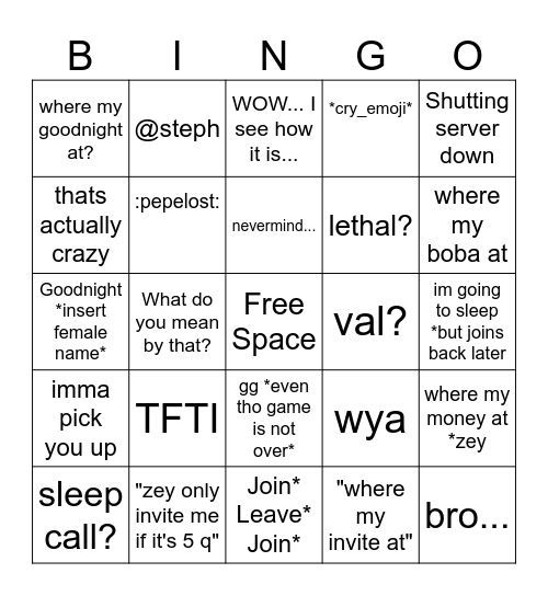 Leon Bingo Card Bingo Card