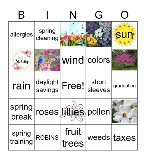 SPRINGO! Bingo Card