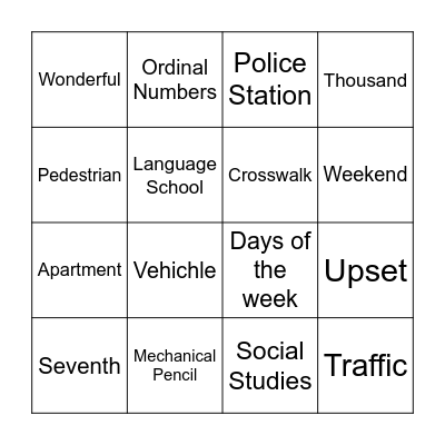 Bingo Card