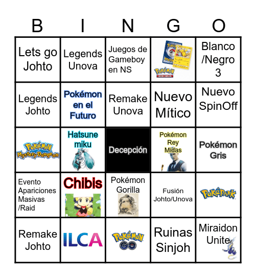 Pokémon Day 2024 Bingo Card