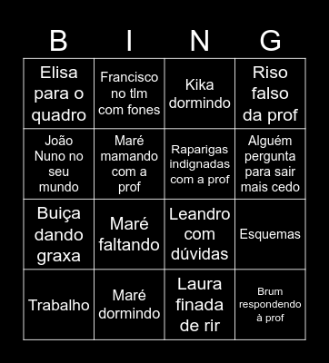 Bingo Filosofia Bingo Card