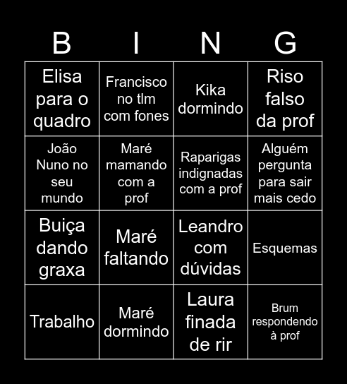 Bingo Filosofia Bingo Card