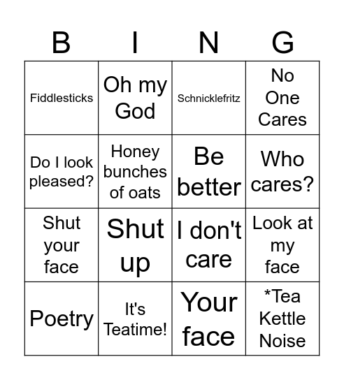 Mrs. Fehrs Bingo Card
