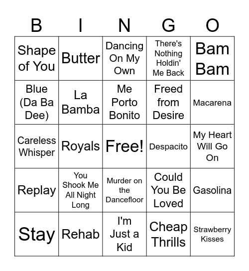 MM International Music #2 Bingo Card