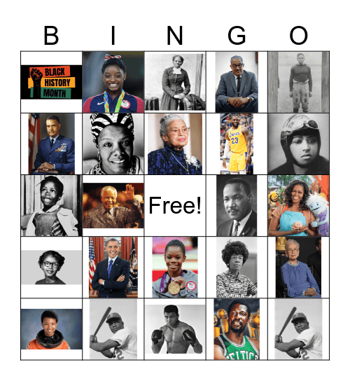 BLACK HISTORY MONTH Bingo Card