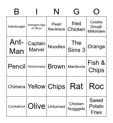 Infinite Craft Bingo Card