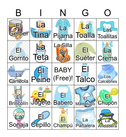 Baby Bingo Card