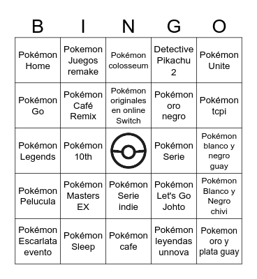 Pokémon Presents 2023 Bingo Card