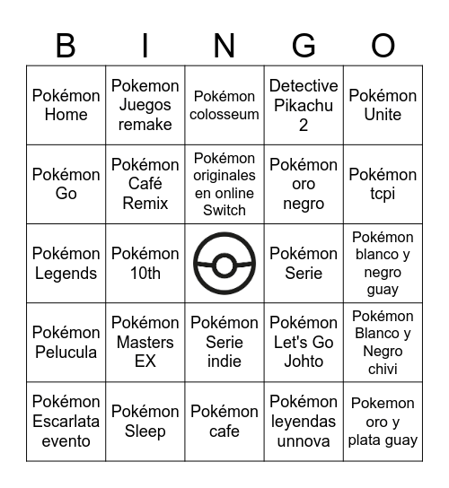 Pokémon Presents 2023 Bingo Card