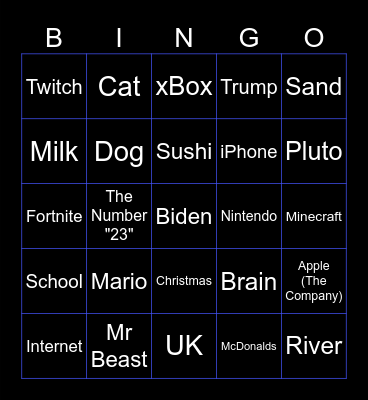 Infinite Craft Bingo Card