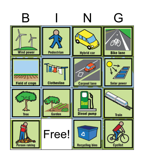 The Environment Bingo Card