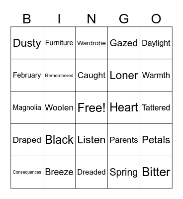 Active Listening Bingo Card