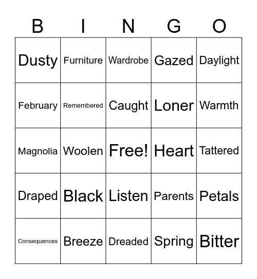 Active Listening Bingo Card