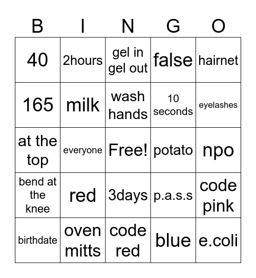 Safety Bingo 2024 Bingo Card